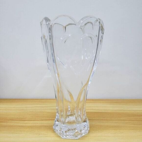 Vintage Crystal Heart Ruffle Square Sweetheart Vase - Picture 10 of 13